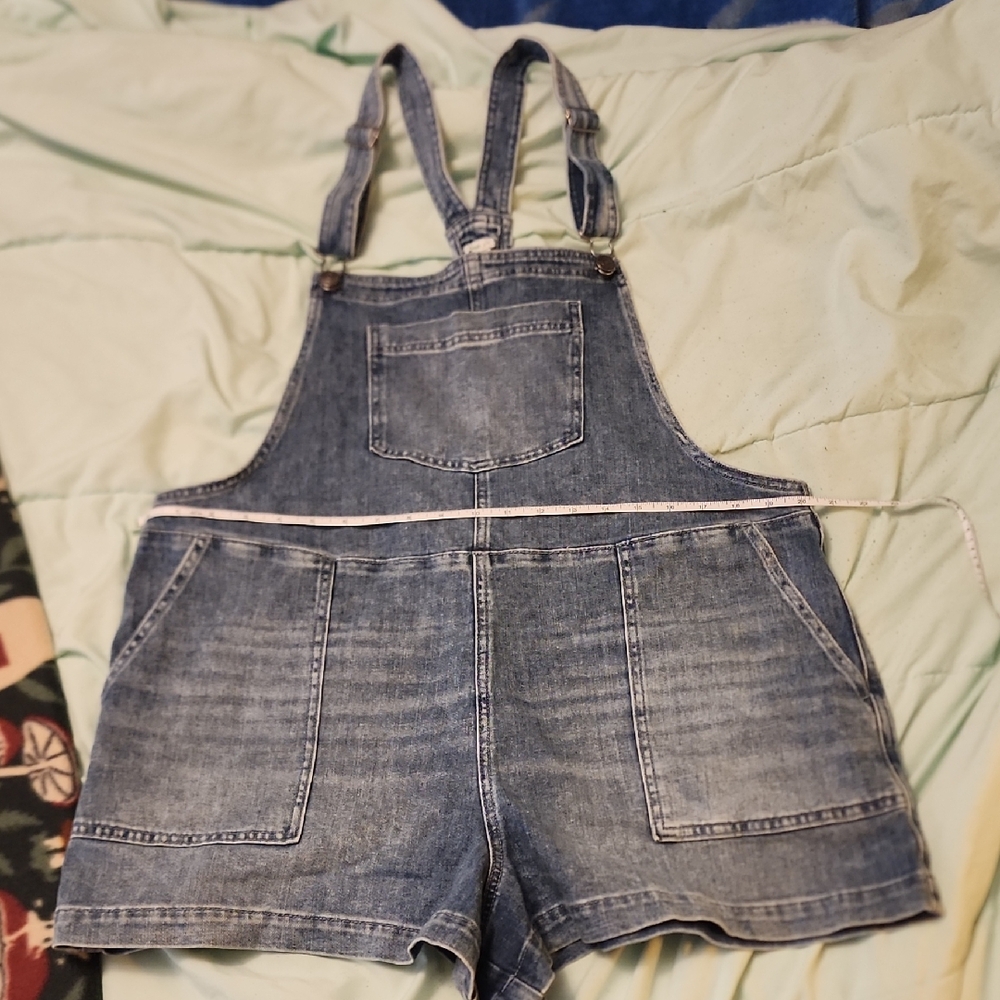 Aerie Denim Overall Shorts